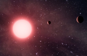 планетарная система с сильным наклоном к экватору звезды